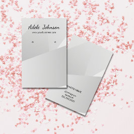 Cartão de Ouriço Geométrico Elegante Faux Silver S