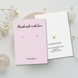 Cartão de ouvido Dourado de coração elegante Ro