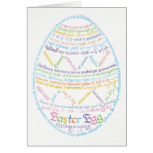 Cartão de Ovo de Páscoa do World Word