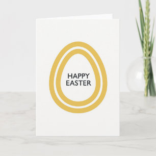 Cartão de Ovo de Páscoa Feliz Dourado