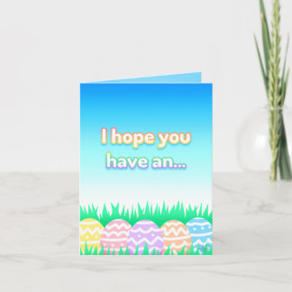 Cartão de Ovos de Páscoa