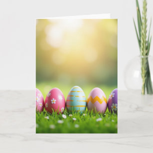 Cartão de Ovos de Primavera Decorados
