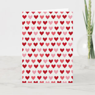 Cartão de Padrão Corações de Amor