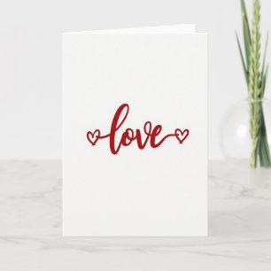 Cartão de Padrão de Corações de Amor Vermelhos