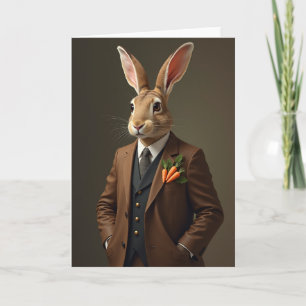 Cartão de Padrão do Coelho Elegante