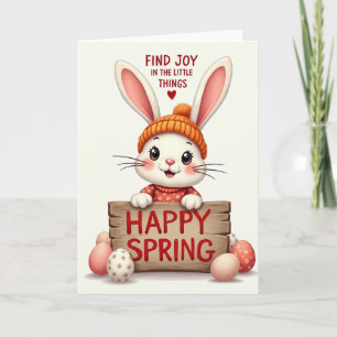 Cartão de Padrão Feliz de Primavera