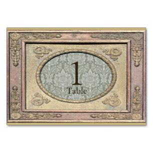 Cartão de Padrão Floral de Quadro Estilado Mesa 3