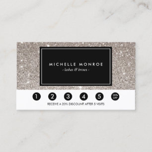 Cartão de pagamento de fidelidade de brilho prate