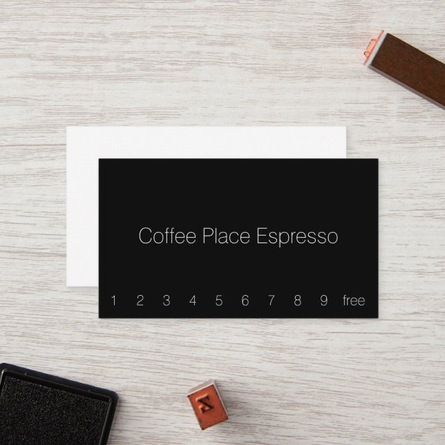 Cartão de Pagamento Simples de Lealdade Escuro Fin (Frente/Verso In Situ)