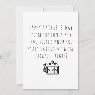 Cartão de Pai Engraçado Bonus do garoto bônus