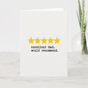 Cartão de Pai Excelente da Estrela Principal