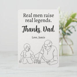 Cartão de Pai obrigado, presente personalizado par