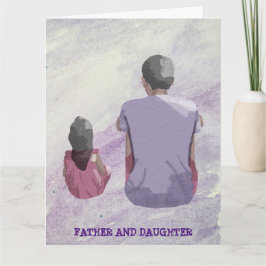 CARTÃO DE PAIS E FILHA SENTADOS