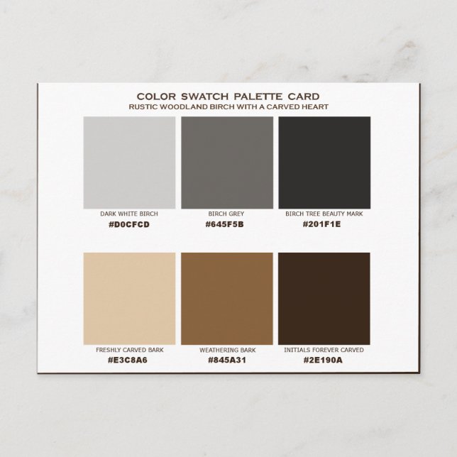 Cartão de paleta de amostras de cor do coração da  (Frente)