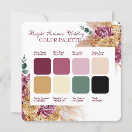 Cartão de Paleta de Cores Bohemian Fall Burgundy