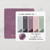 Cartão de Paleta de Cores de Casamento de Primaver