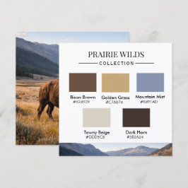 Cartão de Paleta de Cores Prairie Wilds