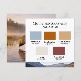 Cartão de Paleta de Cores Serenidade Montanhosa