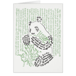 Cartão de Panda Bamboo do Mundo Mundial