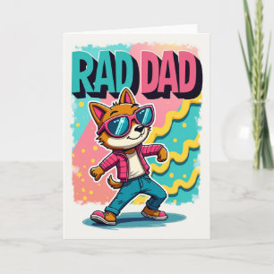 Cartão de Papai Radical com Cachorro Legal