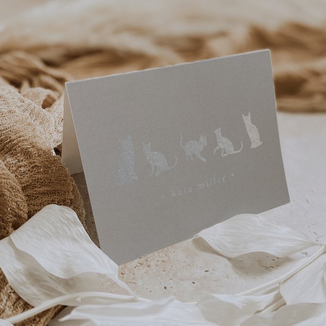 Cartão de Papel de Folha de Silver Personalizado a (Criador carregado)