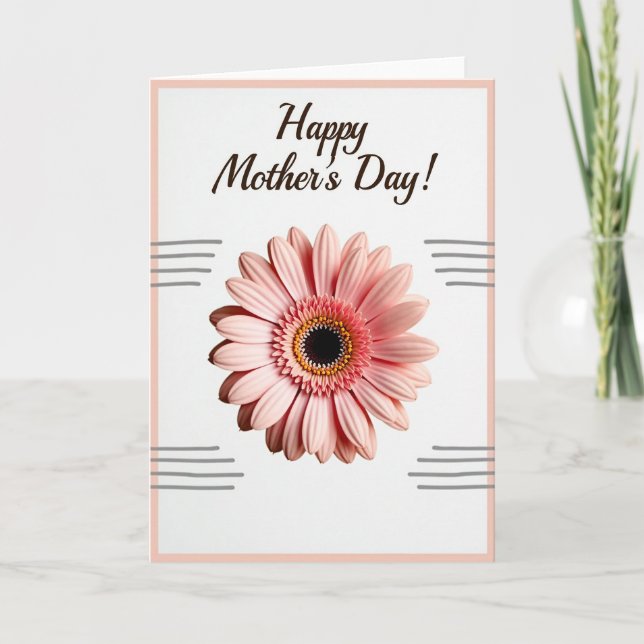 Cartão de Papel Floral Blush (Frente)