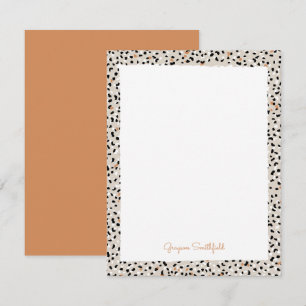 Cartão de Papel Pessoal Impresso Leopardo Beige Sn