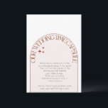 cartão de papelaria da cápsula do casamento<br><div class="desc">Seus convidados serão instruídos a escrever uma nota para o aniversário que corresponda ao número da tabela. Por exemplo,  a mesa 8 escreverá uma nota que você vai esperar para abrir até seu 8º aniversário de casamento</div>