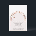 cartão de papelaria da cápsula do casamento<br><div class="desc">Seus convidados serão instruídos a escrever uma nota para o aniversário que corresponda ao número da tabela. Por exemplo,  a mesa 8 escreverá uma nota que você vai esperar para abrir até seu 8º aniversário de casamento</div>