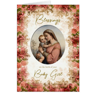 Cartão de Parabéns Catolicismo Virgem Maria Novo B