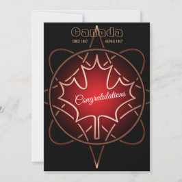 Cartão de Parabéns Cidadania Canadense