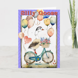 Cartão de Parabéns com Balões Silly Goose Card Ani