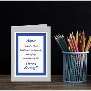Cartão de Parabéns da Sociedade de Honra Personali