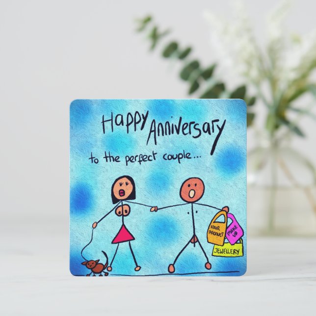 Cartão de parabéns de aniversário (Em pé/Frente)