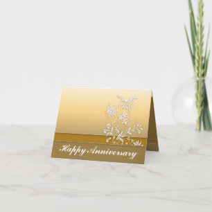 cartão de parabéns de aniversário dourado