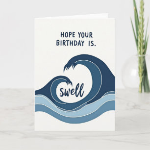 Cartão de Parabéns de Aniversário Swell