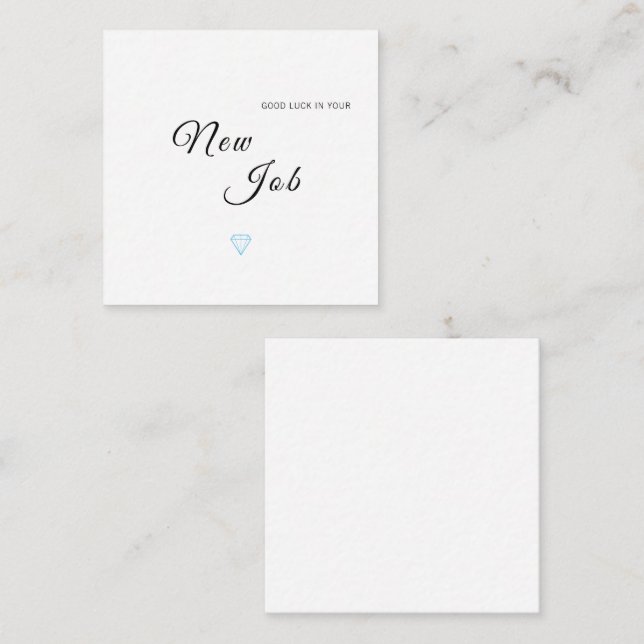 Cartão de Parabéns de Boa Sorte para Novo Trabalho (Frente/Verso)
