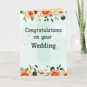 Cartão de Parabéns de Casamento Elegante