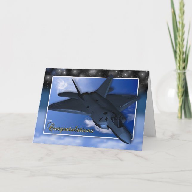 Cartão de Parabéns de Encomendamento da Força Aére (Frente)