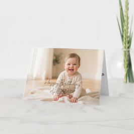 Cartão de Parabéns de Foto Personalizada Simples