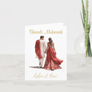 Cartão de Parabéns Desi Wedding