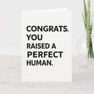 Cartão de Parabéns Humano Perfeito