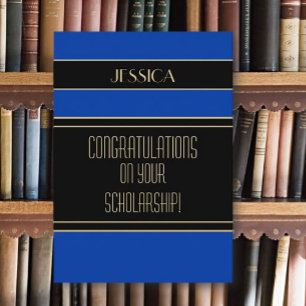 cartão de parabéns para bolsista