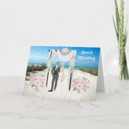 Cartão de Parabéns para Casamento de Praia