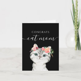 Cartão de Parabéns para Mãe de Gato