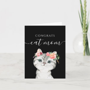 Cartão de Parabéns para Mãe de Gato