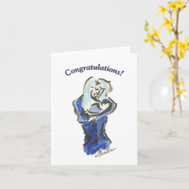 Cartão de "Parabéns" para Mãe e Bebê