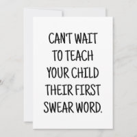 Cartão de Parabéns para o Chá de fraldas Engraçado