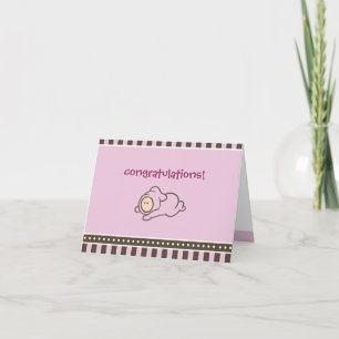Cartão de parabéns para uma nova menina