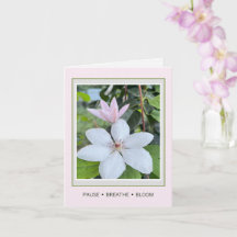Cartão de Parabéns Pause Breathe Bloom